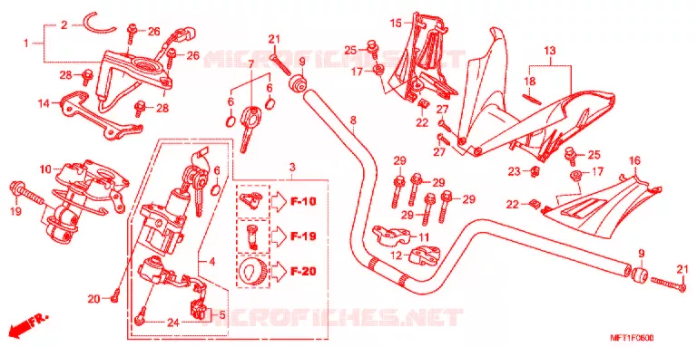 GUIDON - CARENAGE Honda SCOOTER 400 SILVERWING 2017  FJS400A9_J