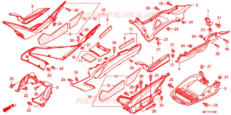 MARCHE PIEDS Honda SCOOTER 400 SILVERWING 2011  FJS400A9_J