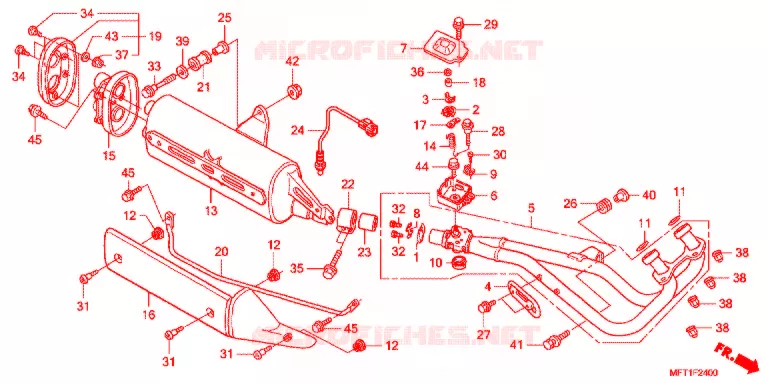SILENCIEUX D'ECHAPPEMENT Honda SCOOTER 400 SILVERWING 2017  FJS400A9_J