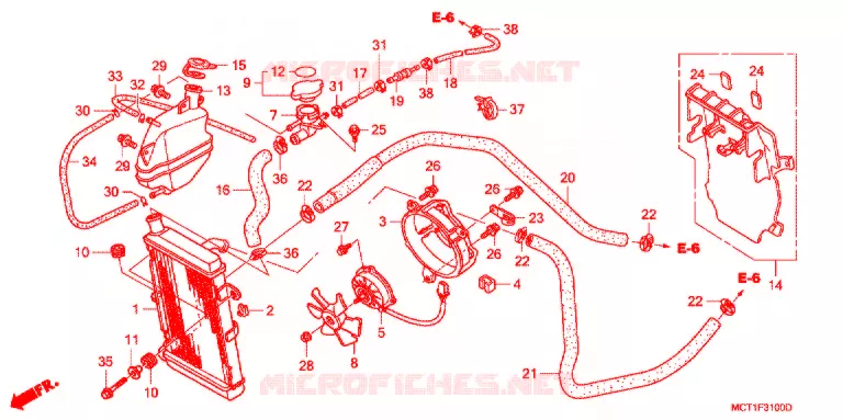 RADIATEUR Honda SCOOTER 400 SILVERWING 2004  FJS400D4