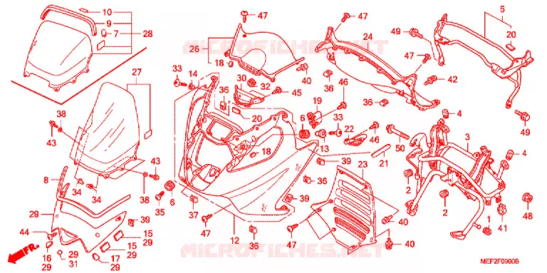 CARENAGE AVANT (FJS400L5/7) Honda SCOOTER 400 SILVERWING 2006  FJS400L5
