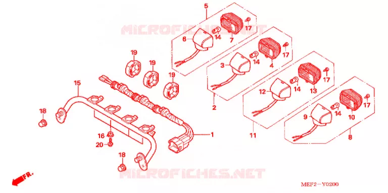 FEUX ARRIERE Honda SCOOTER 400 SILVERWING 2006  FJS400L5