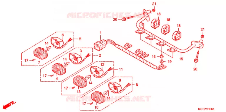 FEUX AVANT Honda SCOOTER 400 SILVERWING 2008  FJS400L5