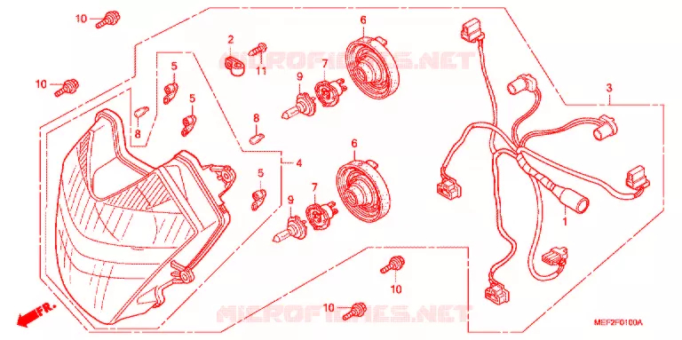 PHARE (FJS400L5/7) Honda SCOOTER 400 SILVERWING 2008  FJS400L5