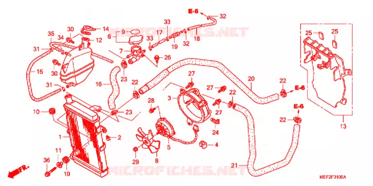 RADIATEUR (FJS400L5/7) Honda SCOOTER 400 SILVERWING 2007  FJS400L5