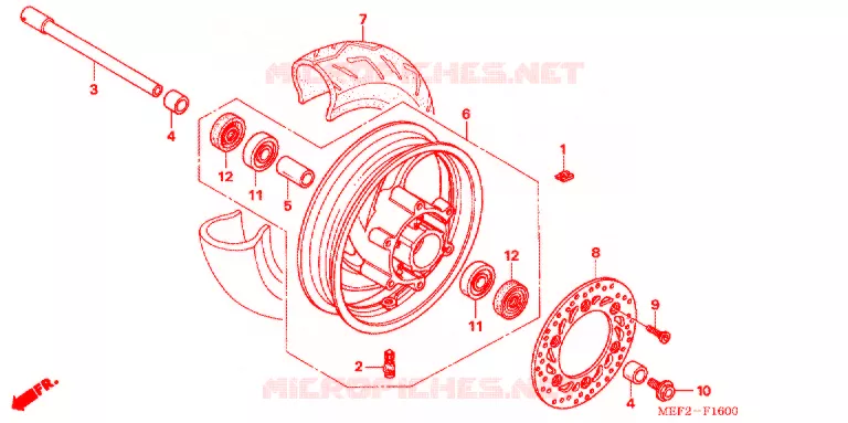 ROUE AVANT Honda SCOOTER 400 SILVERWING 2006  FJS400L5
