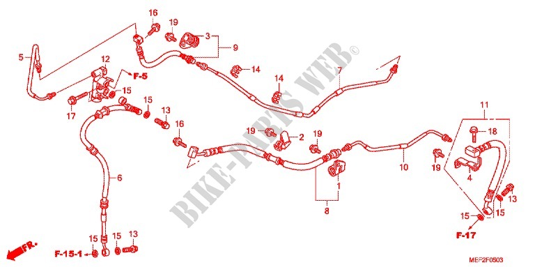 DURITE DE FREIN ARRIERE (FJS400L9) pour Honda SILVER WING 400 GT de 2009