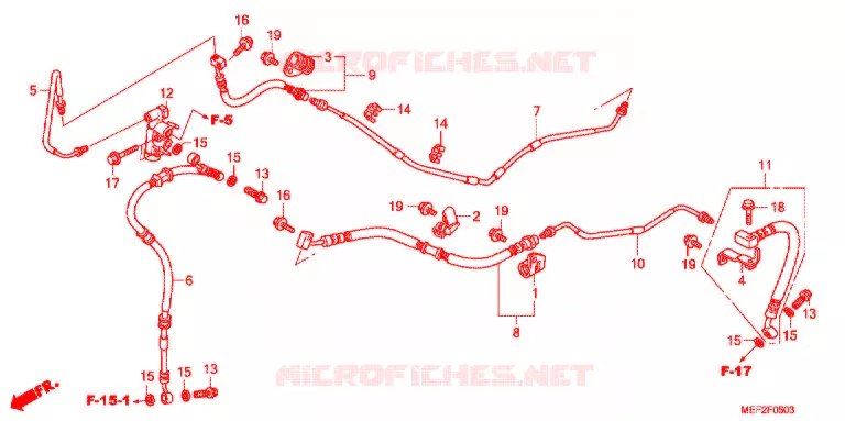DURITE DE FREIN ARRIERE (FJS400L9) Honda SCOOTER 400 SILVERWING 2017  FJS400L9_J