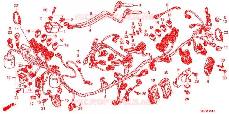 FAISCEAU DES FILS (FJS400L9) Honda SCOOTER 400 SILVERWING 2017  FJS400L9_J