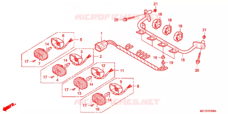 FEUX AVANT Honda SCOOTER 400 SILVERWING 2015  FJS400L9_J