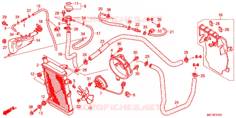 RADIATEUR (FJS400L9) Honda SCOOTER 400 SILVERWING 2011  FJS400L9_J