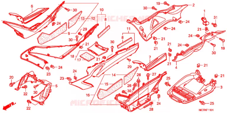 MARCHE PIEDS (FJS600A/D9) Honda SCOOTER 600 SILVERWING 2012  FJS600A9_J