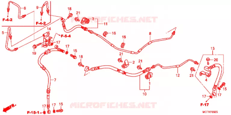 DURITE DE FREIN ARRIERE (FJS600A/D9) Honda SCOOTER 600 SILVERWING 2011  FJS600D9