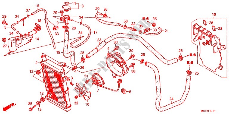 RADIATEUR (FJS600A/D9) pour Honda SILVER WING 600 GT de 2009