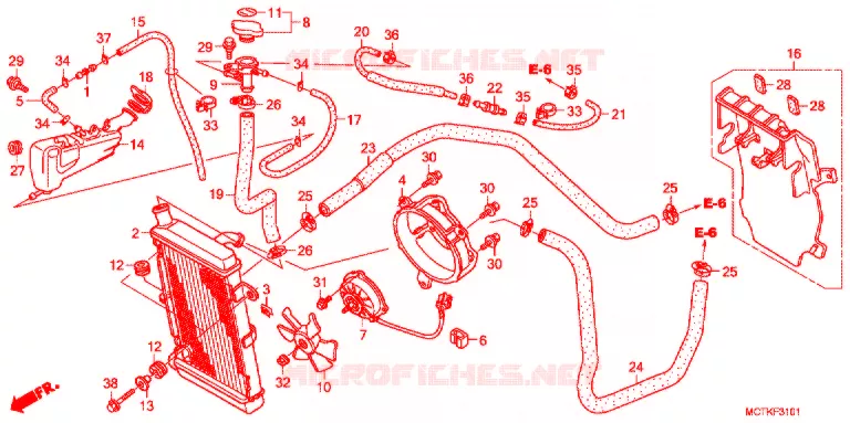 RADIATEUR (FJS600A/D9) Honda SCOOTER 600 SILVERWING 2011  FJS600D9