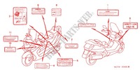 ETIQUETTE DE PRECAUTIONS (FSC6002/A3/A4/D3/D4) pour Honda SILVER WING 600 ABS de 2004