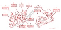 ETIQUETTE DE PRECAUTIONS (FSC600A5/D5) pour Honda SILVER WING 600 ABS de 2005