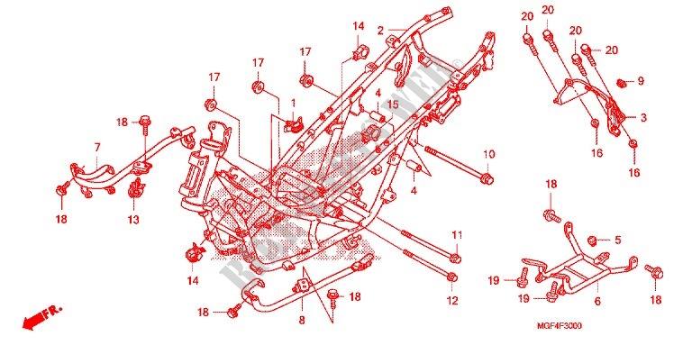 CADRE pour Honda SILVER WING 600 ABS de 2013