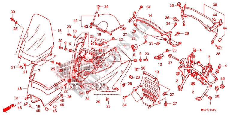 CARENAGE AVANT pour Honda SILVER WING 600 ABS de 2013