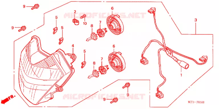 PHARE Honda SCOOTER 600 SILVERWING 2004  FSC600D4