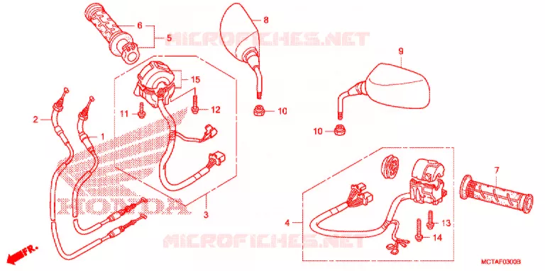 COMMODO - LEVIER - CABLE Honda SCOOTER 600 SILVERWING 2007  FSC600D7