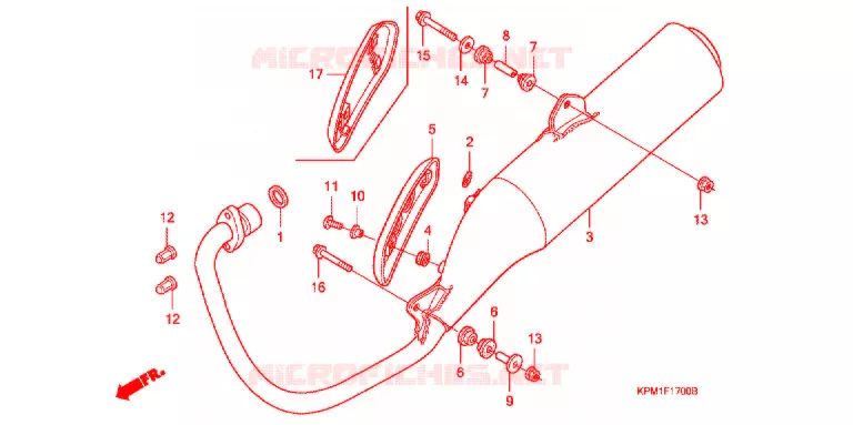 SILENCIEUX D'ECHAPPEMENT Honda MOTO 223 FTR 2012  FTR2238
