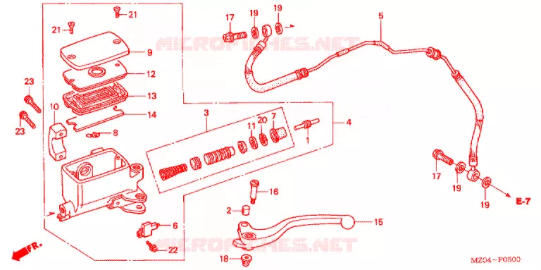MAITRE-CYLINDRE Honda MOTO 1500 GOLD-WING 2003  GL1500CD3