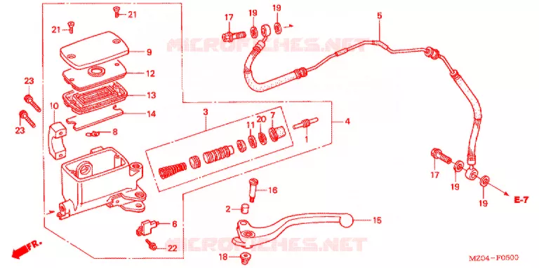 MAITRE-CYLINDRE Honda MOTO 1500 GOLD-WING 2003  GL1500CD3