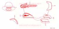 AUTOCOLLANTS pour Honda VALKYRIE 1500 F6C INTERSTATE de 2001