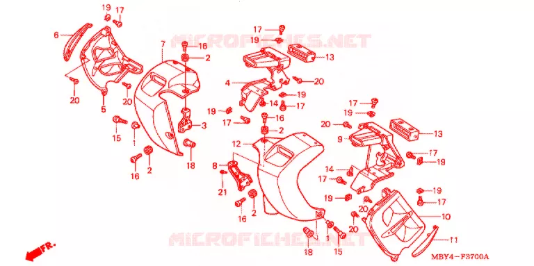 OUIES DE RADIATEUR Honda MOTO 1500 GOLD-WING 1999  GL1500CFX