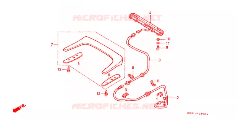 FEU STOP SUPERIEUR (GL1500SEL/M/N/P/R/S) Honda MOTO 1500 GOLD-WING 1990  GL1500SEL_J