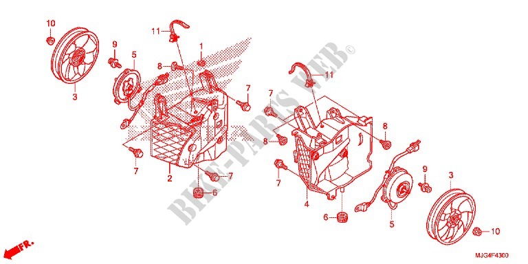 CONDUIT DE REFROIDISSEMENT pour Honda F6B 1800 BAGGER DELUXE AC de 2013