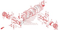 VILEBREQUIN   PISTON pour Honda F6B 1800 BAGGER AC de 2014