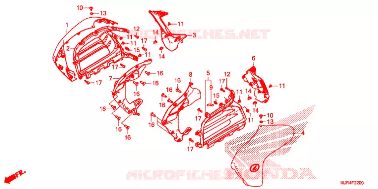 OUIES DE RADIATEUR Honda MOTO 1800 GOLD-WING 2014  GL1800CE