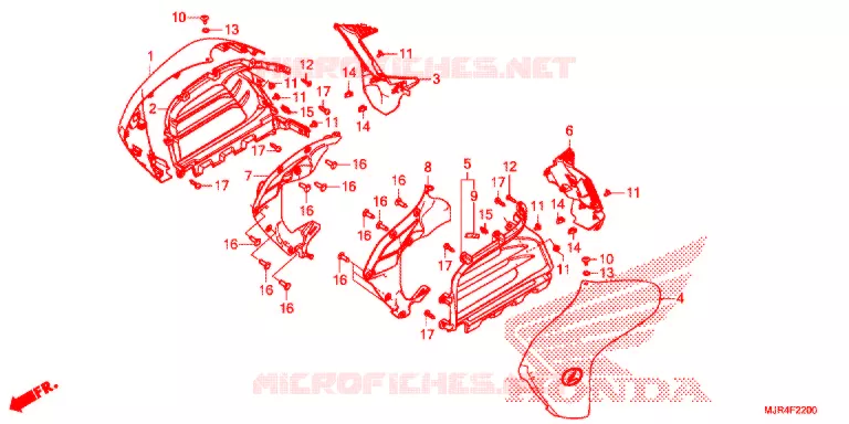 OUIES DE RADIATEUR Honda MOTO 1800 GOLD-WING 2014  GL1800CE
