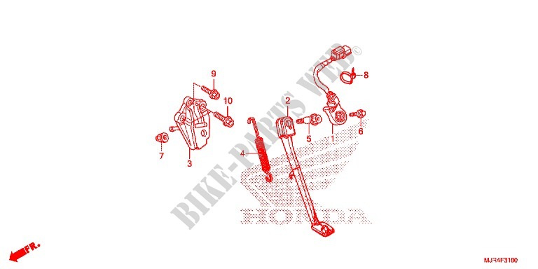 BEQUILLE pour Honda GOLD WING 1800 F6C VALKYRIE de 2015