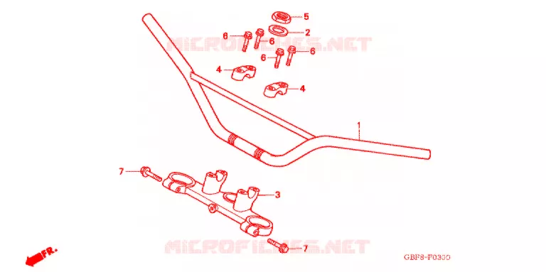 GUIDON Honda MOTO 85 CR 2004  CR85R4