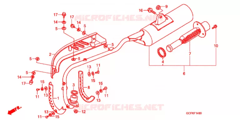 SILENCIEUX D'ECHAPPEMENT Honda MOTO 70 CRF 2009  CRF70F9