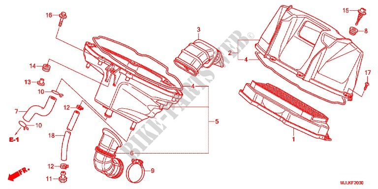 FILTRE A AIR pour Honda NC 750 X ABS DCT LOWER, E Package de 2014
