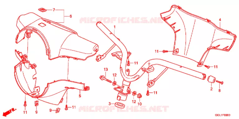 GUIDON Honda SCOOTER 50 GIORNO 2012  NCH50B