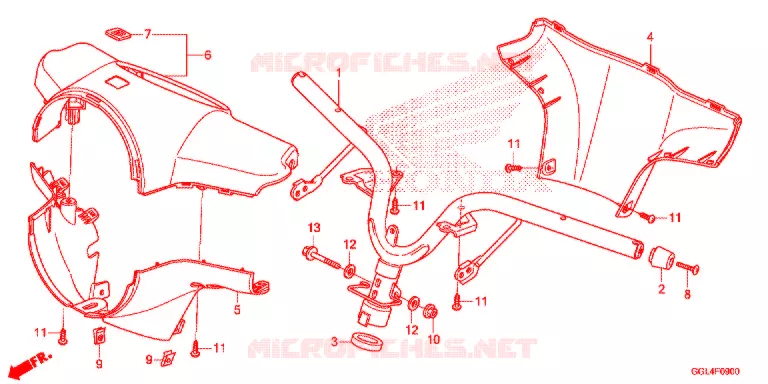 GUIDON Honda SCOOTER 50 METRO 2013  NCH50D_M
