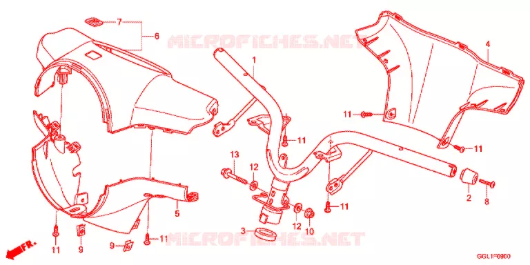 GUIDON Honda SCOOTER 50 GIORNO 2014  NCH50E