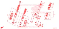 FOURCHE pour Honda 50 METROPOLITAN de 2015