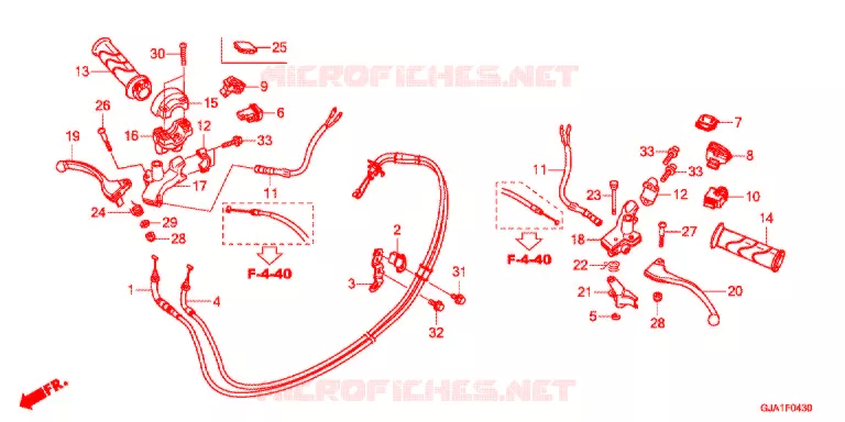LEVIER DE GUIDON - COMMODO Honda SCOOTER 50 TACT 2017  NCY50G