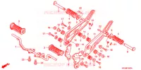 REPOSE PIED (NF100/M/DM/MDM) pour Honda WAVE 100 DM, Kick start de 2005