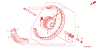 ROUE AVANT (FREIN A TAMBOUR AVANT) pour Honda WAVE 100 DM, Kick start de 2005