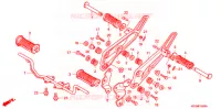 REPOSE PIED (NF100/M/DM/MDM) pour Honda WAVE 100 M, Kick start de 2004