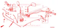 LEVIER DE GUIDON   CABLE   COMMODO (NF100/M/DM/MDM) pour Honda WAVE 100 MDM, Electric start de 2005