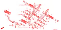 REPOSE PIED (NF100/M/DM/MDM) pour Honda WAVE 100 MDM, Electric start de 2005