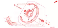 ROUE AVANT (FREIN A TAMBOUR AVANT) pour Honda WAVE 100 MDM, Electric start de 2005